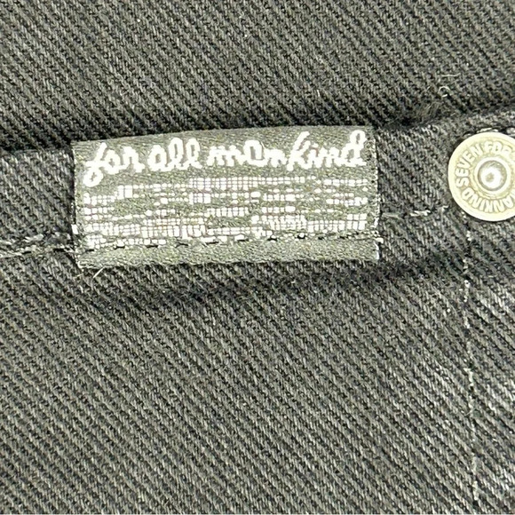 7 FOR ALL MANKIND Women’s Broken Twill Cut Off Short Black Size 28 - Picture 9 of 16